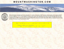 Tablet Screenshot of mountwashington.com